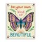 Stupell Industries Your Own Beautiful Butterfly Framed Giclee Wall Art Design by Carrie Cantwell